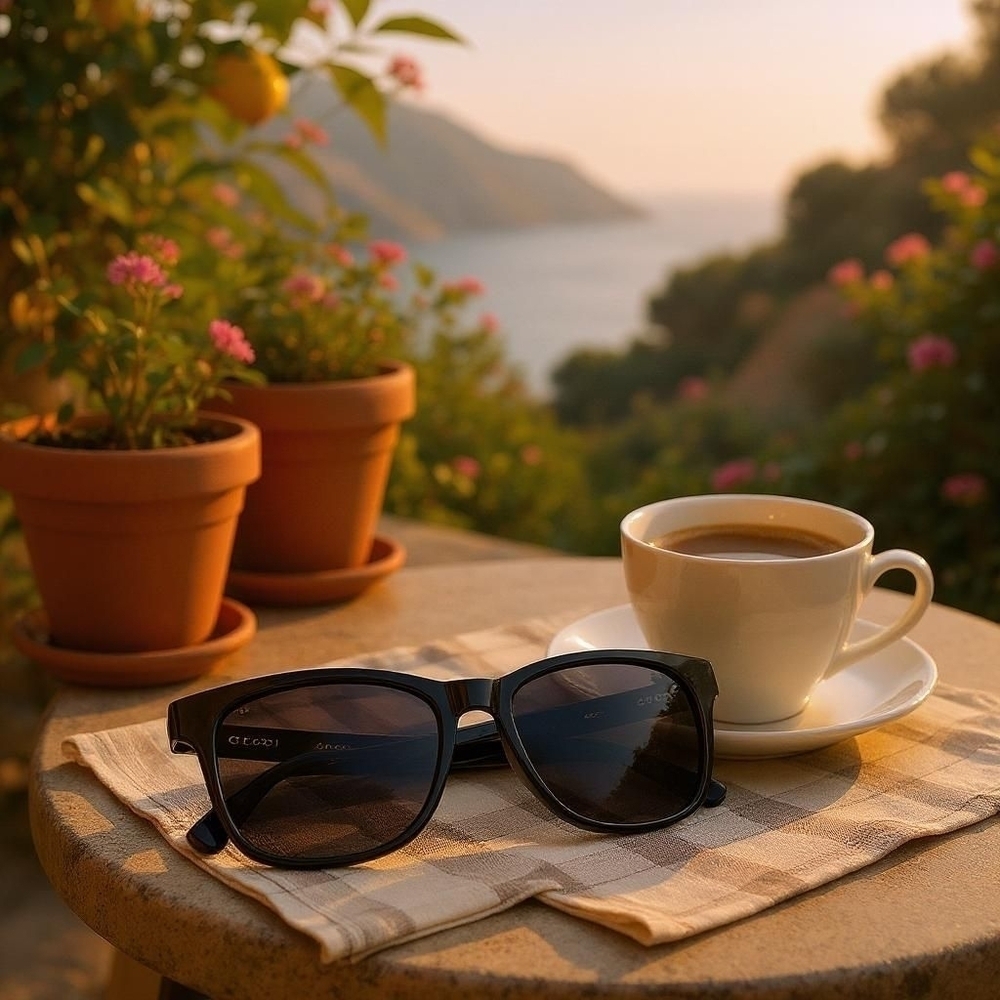 GUCCI Black Rectangular Sunglasses